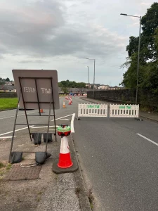 traffic sign with intellicone setup